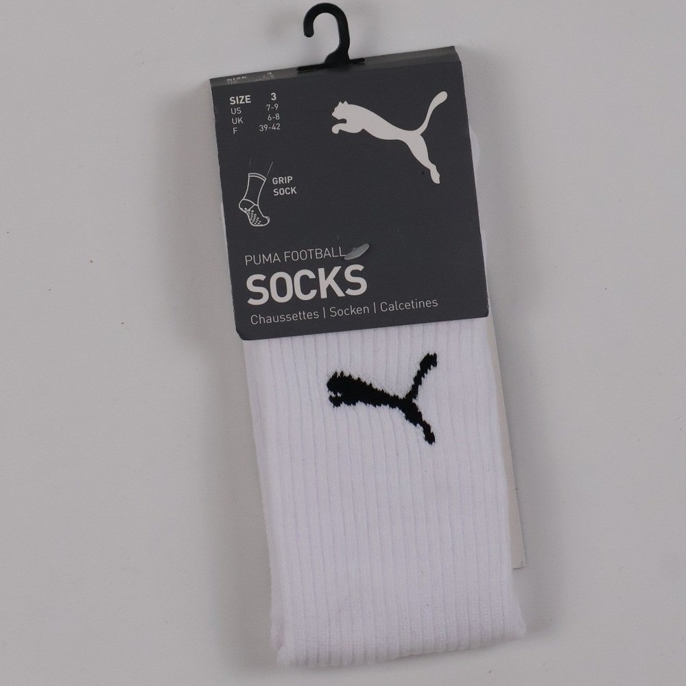 Puma Football Socks teamLIGA26 Grip White Black US 7-9 NWT